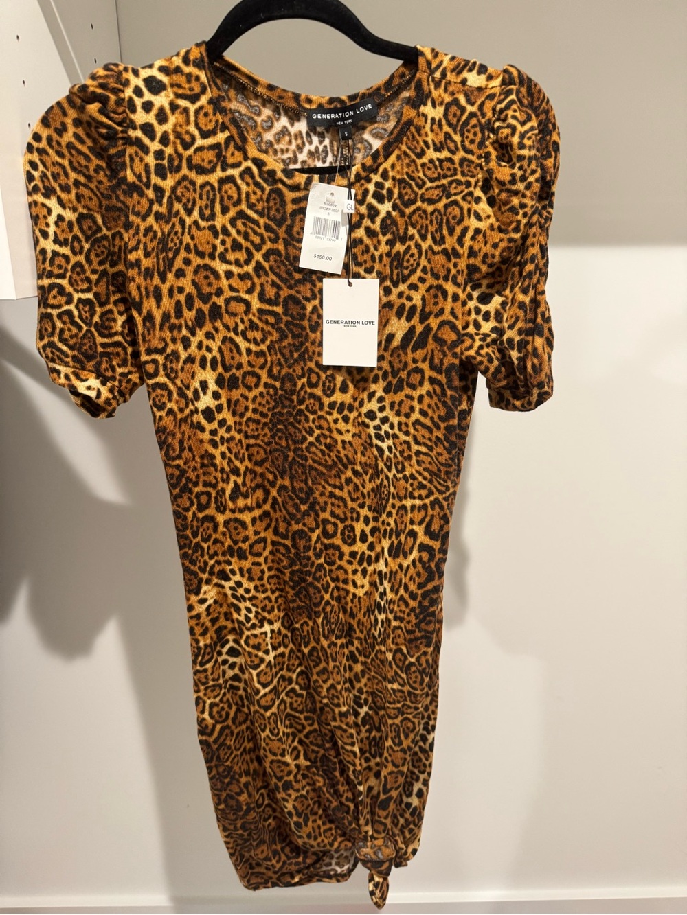 Generation Love Leopard Print Tie-Hem Dress - Brown